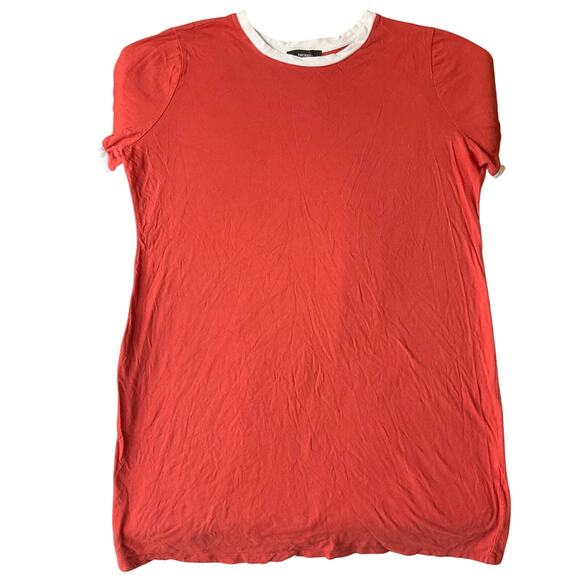 FOREVER 21 Plus Women Dress size 2X US Short Sleeve Knee Length Stretchy Orange - Picture 1 of 8